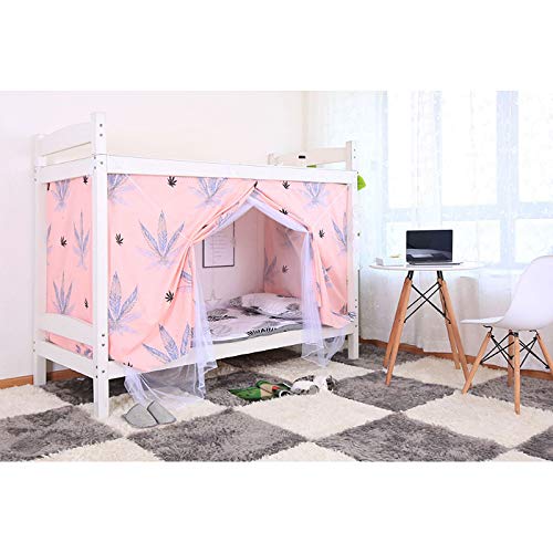 EDITHA Bed Mosquito Nets Bedding Curtain Blackout Cloth Bed Canopy Single Sleeper Bunk Bed Bunk Tent (Style 1(Bed Curtain+Bed Net), 45.3 * 94.4in)