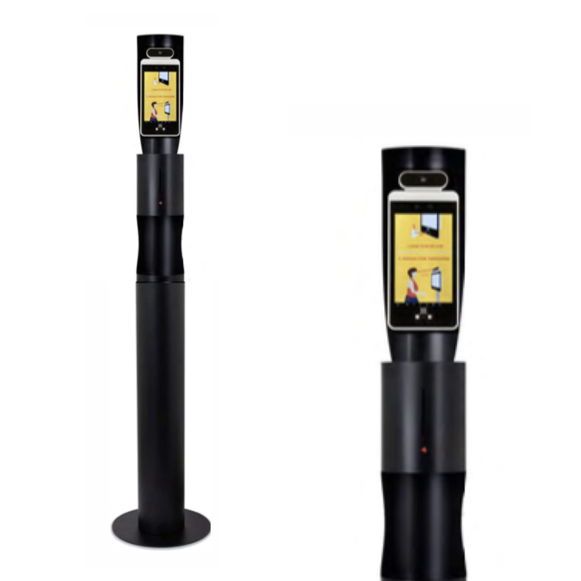 termometro digitale con Lettore QR code Green Pass e Super Green Pass e dispenser gel disinfettante mani | termometro febbre infrarossi professionale