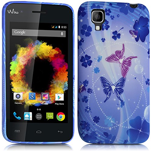 Seluxion - Housse Etui Coque Semi Rigide pour Wiko Sunset avec Motif HF06 + Film de Protection