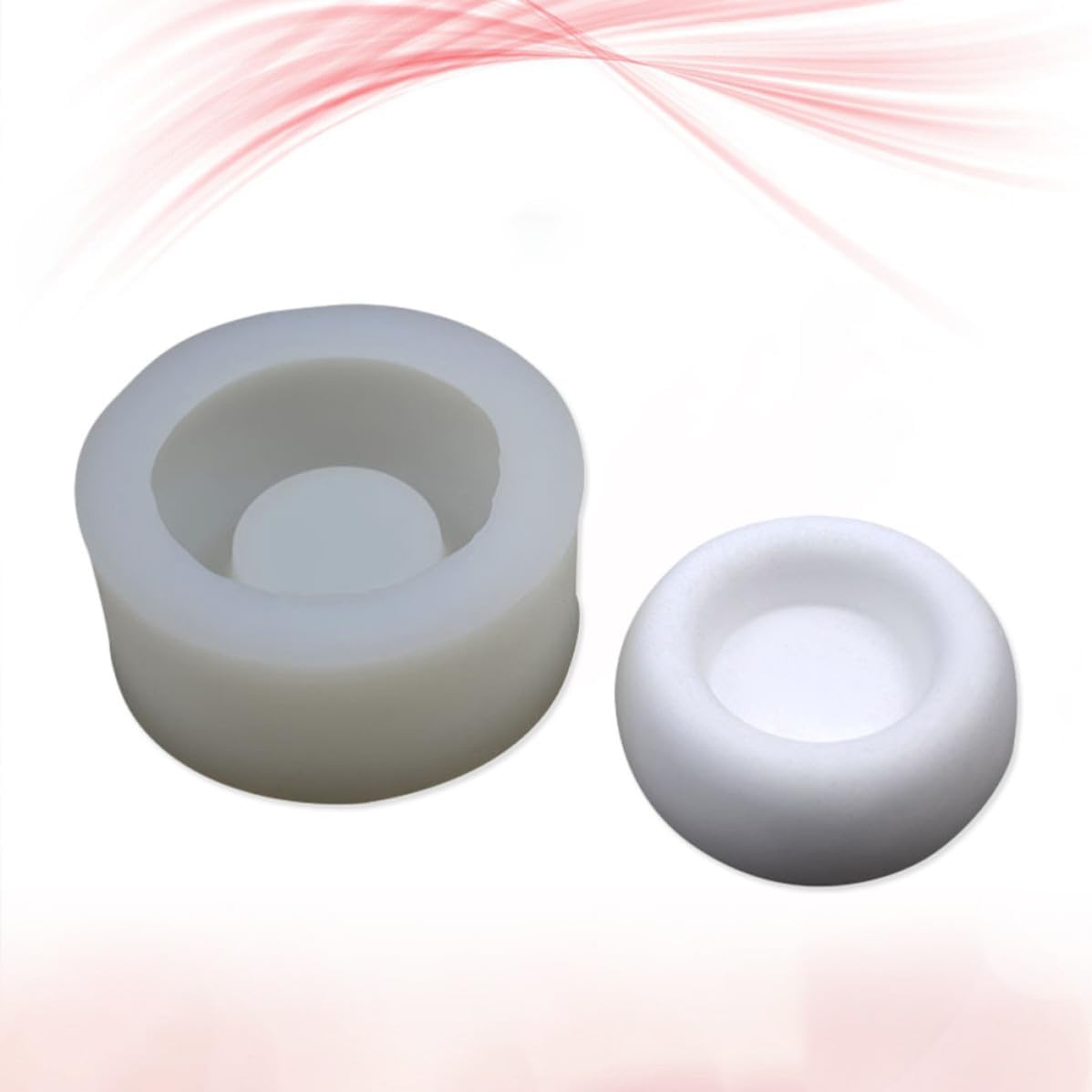 Silicone Candle Holder Craft Tool Concrete Mold, 3D Heart Shape
