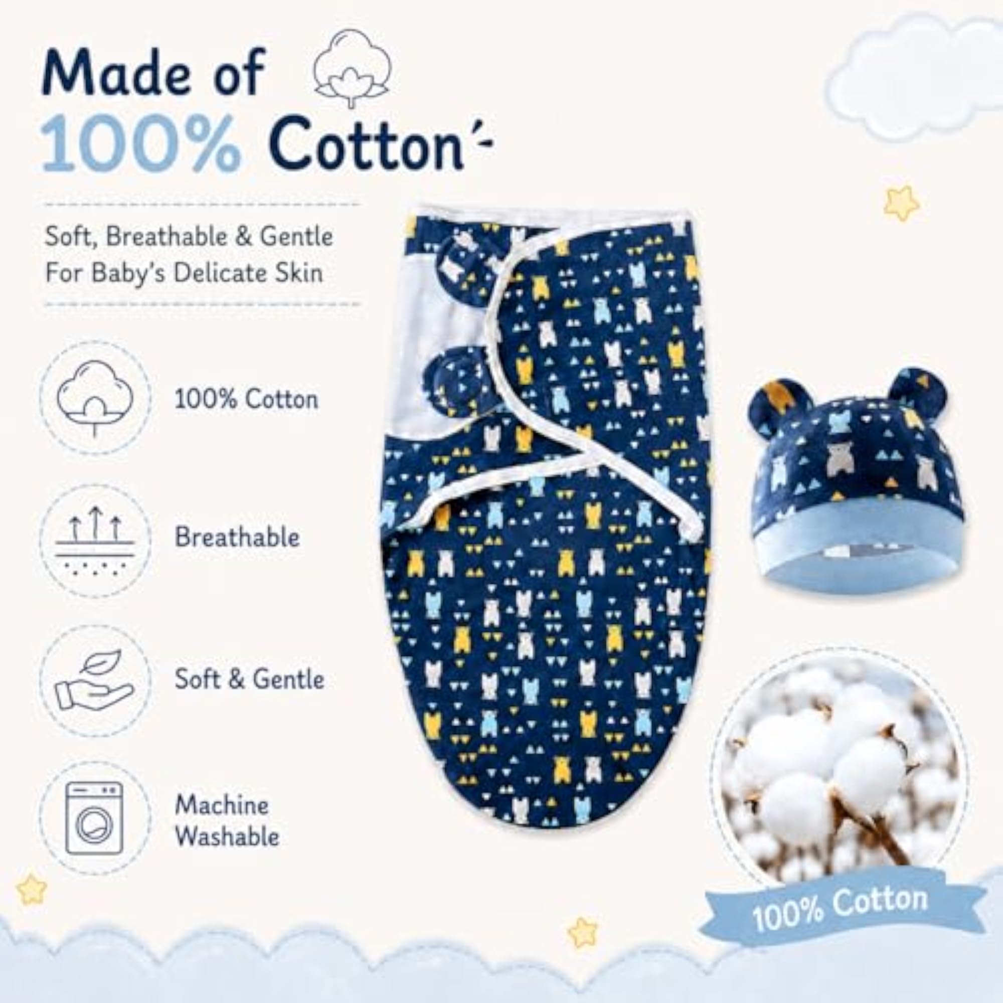 Soft Muslin Baby Blanket Swaddle for Newborns