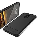 LG Stylo 4 Case, LG Q Stylus Case, LK [Carbon Fiber] Shock Absorption Hybrid Armor Defender Protective Case Cover for LG Stylo 4/LG Q Stylus - Black