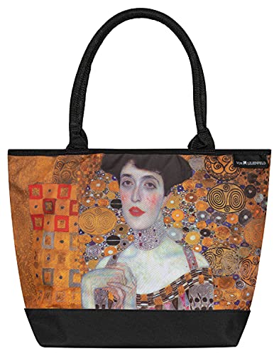 VON LILIENFELD Bolso Arte Gustav Klimt Adele Señoras Motivo Shopper Dimensiones cm 42 x 30 x 15 Bolso Playa Oficina
