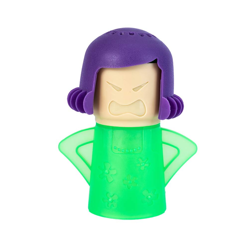 Microwave Cleaner Steam Angry mama Easily Cleans the Crud In Minutes. Fast Action Steam Kitchen Gadget,Just Add Vinegar and Water (green)