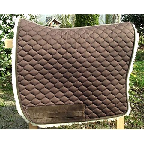 Förster-Fellnest Schöne Lammfelldecke - Satteldecke - Schabracke, inspiriert vom Barock-Sattel Espaniola - komplett echt Lammfell Cover