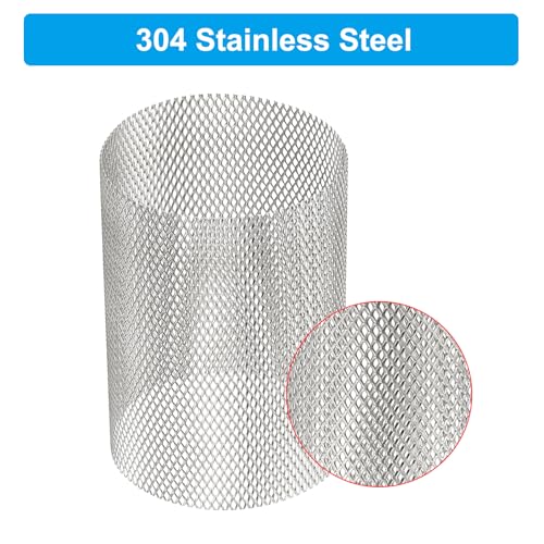 Image of PATIKIL 2 Pcs 48mm OD Strainer Mesh, 65mm H Screen Y Shaped Strainer Filter Valve Mesh Screen 304 Stainless Steel Strainer Mesh for Debris Pump Water Oil Separation