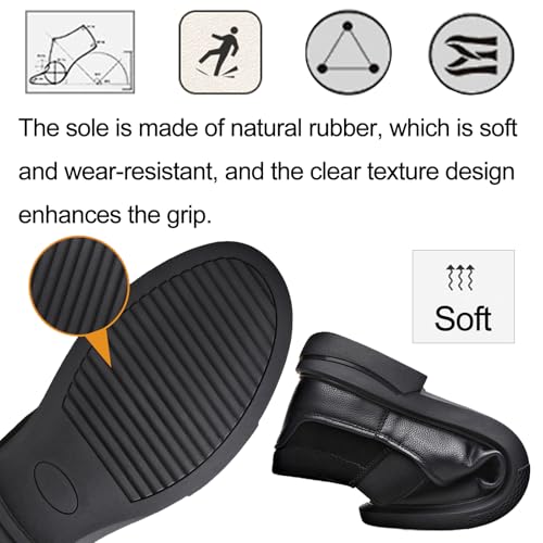 Men's Genuine Leather Splicing Casual Loafers Comfort Round Toe Breathable Slip On Driving Shoes Bussiness Office Dress Loafers4