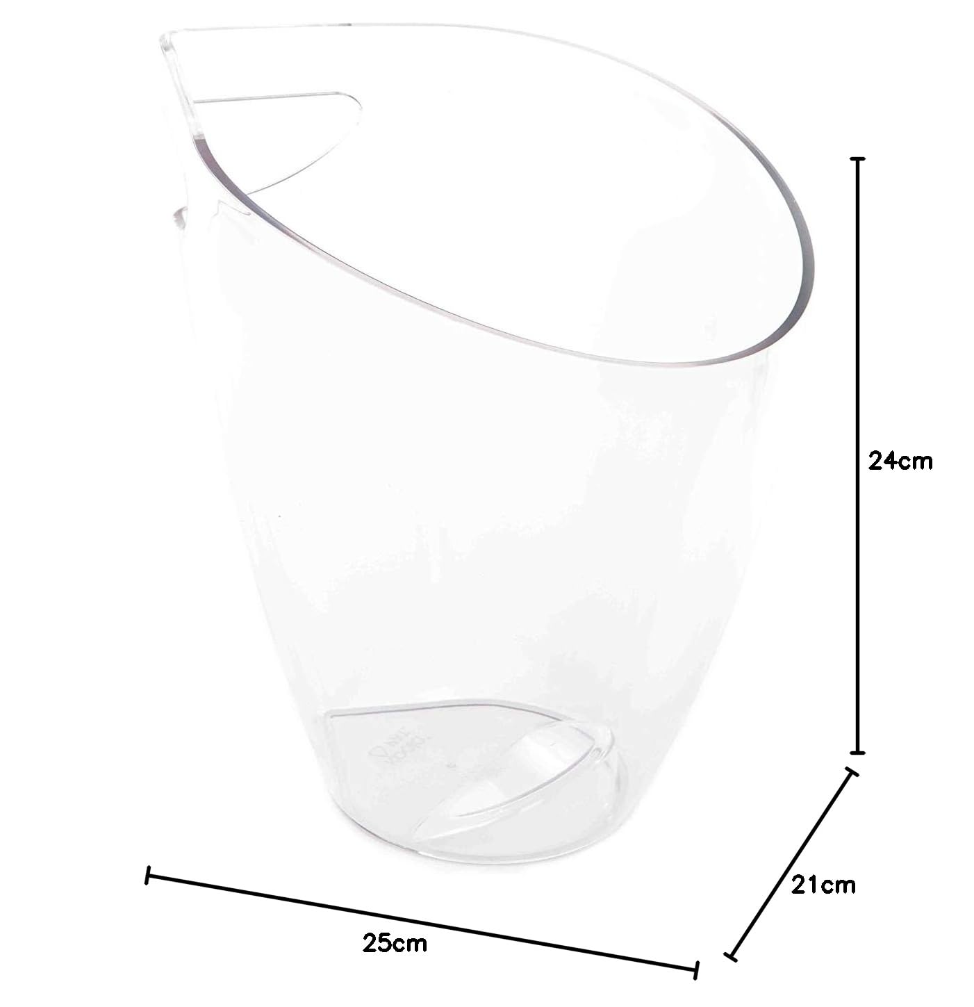 Cubitera para botellas de vino Koala Nature 3,5 L – Champanera acrílica para 2 botellas de vino, cava o champagne – Enfriador rápido, ligero, apilable y reutilizable, con asas, transparente