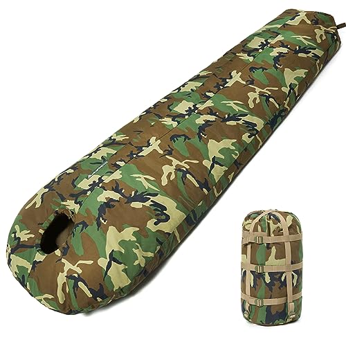 Image of MT Military Army Force Defence 4 & Tropen Patrol Mummy Sleeping Bags with Bivy Cover Compression Sack, Modular Sleeping System 2.0 for Cold Weather,