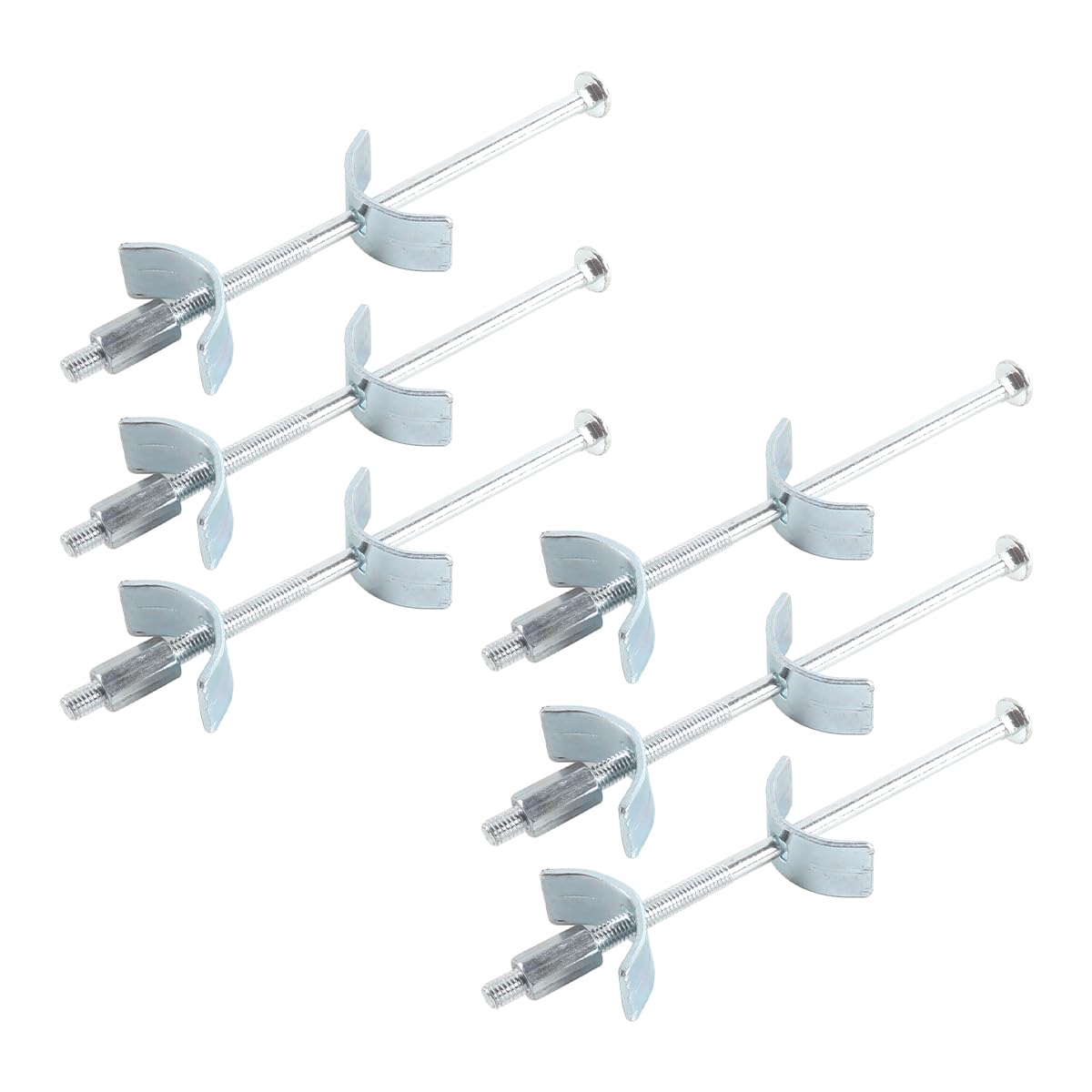 FONGKNOX M6x150mm Countertop Connector Bolt Set 6-Pack Zinc Plated Desk Joiner