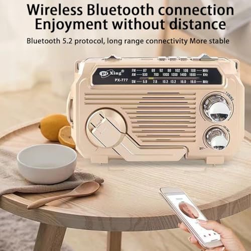 Radio multibande Bluetooth à haut volume avec panneau et lampe de poche pour salon - 5