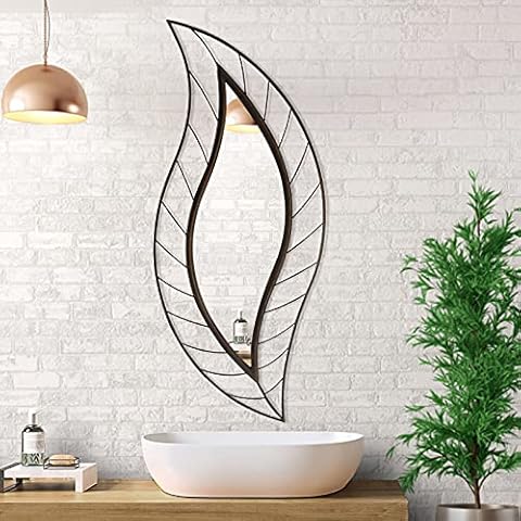 Ironsmithn Decorative Leaf Wall Mirror Cover