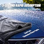 1300GSM Car Drying Towels: 2-Pack 36"X24" - Super Absorbent - Image 2