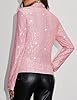 Haoohu Women’s Sequin Short Jackets Long Sleeve Op... #4