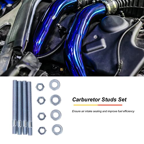 3.5In Carburetor Studs Set Metal Carb Mounting Stud Kit With Spacers For 5/16In Threads Intake Manifold Carburetor Mounting Stud Kit #TOP3