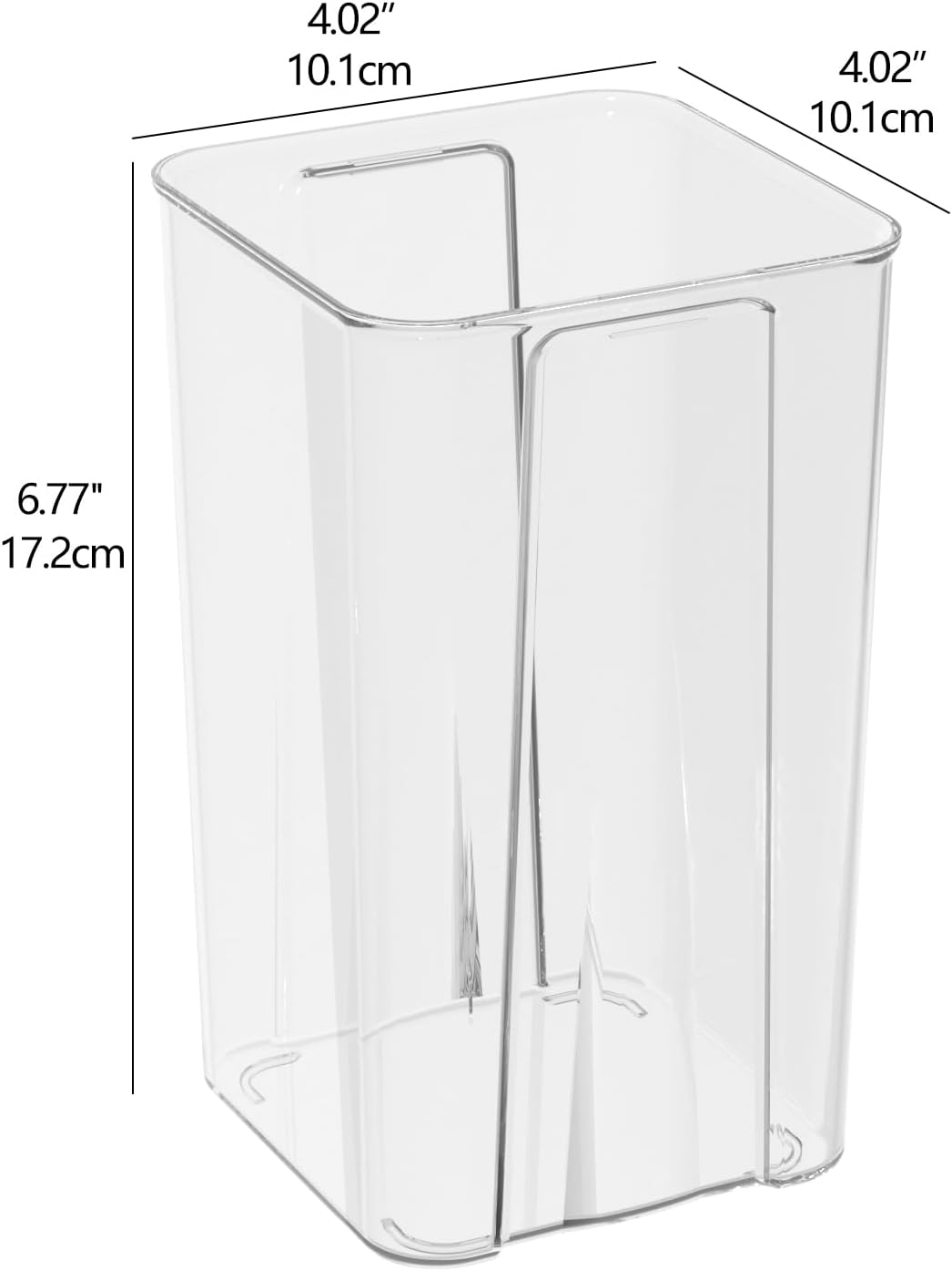 8-Pack Clear Plastic Square Flower Vase, Acrylic Vase Decorative Centerpiece for Home, Widding