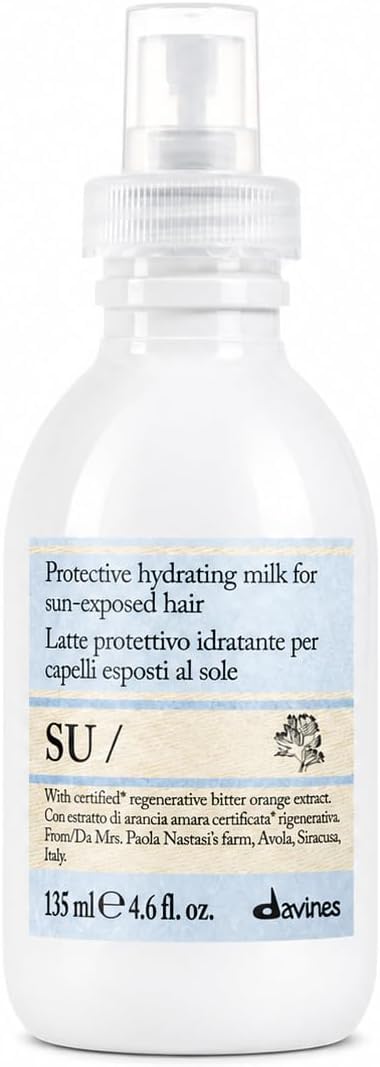 Davines SU Hair Milk - Spray de protección UV para el cabello, 135 ml