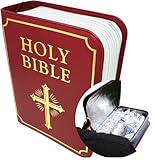 Bible Drink Cooler, Soft Cooler Diversion Safe, Book Safe with Hidden Compartment, Hidden Storage for Skinny seltzer can coozies, Secret compartments to Hide a Drink, fits 6 Canned Drinks