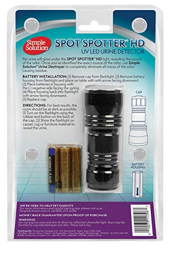 Image of Simple Solution UV Urine Detector, Pet Stain Blacklight, 1 Count (Pack of 2)