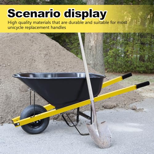 image for Gisafai 1 Pair Wheelbarrow Replacement Handles Kit 60 Inches Metal Whe