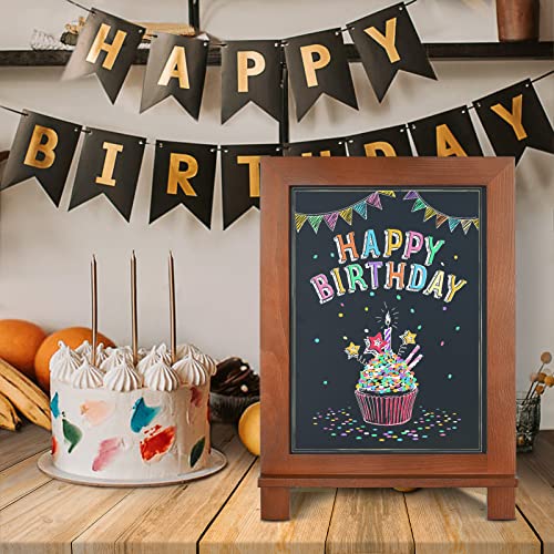 Egofine Wooden Chalkboard Sign, Tabletop Magnetic Chalkboard With Stand（Rustic Brown）Small Countertop Chalkboard Easel Kitchen Memo Board Décor For Home, Café, Wedding #TOP4