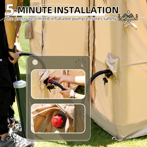 Carpa inflable YOLENY 13x10 FT para camping 6-8 personas miniatura 6