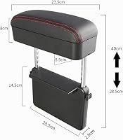 Organizator universal pentru cotieră consolă centrală auto Qirc, spațiu între scaune, suport pentru cot, negru 6