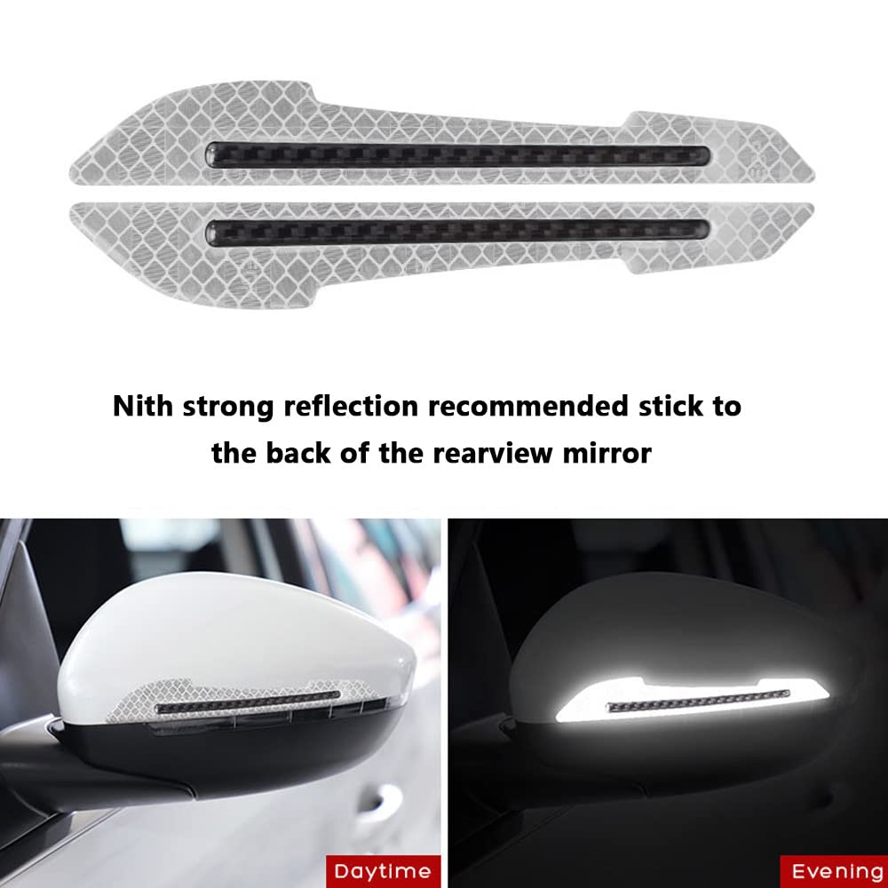 Strisce Adesive Riflettenti Per Maniglia Auto – 6 Pezzi, Sicurezza Notturna, Vinile UV Resistente, Made UK