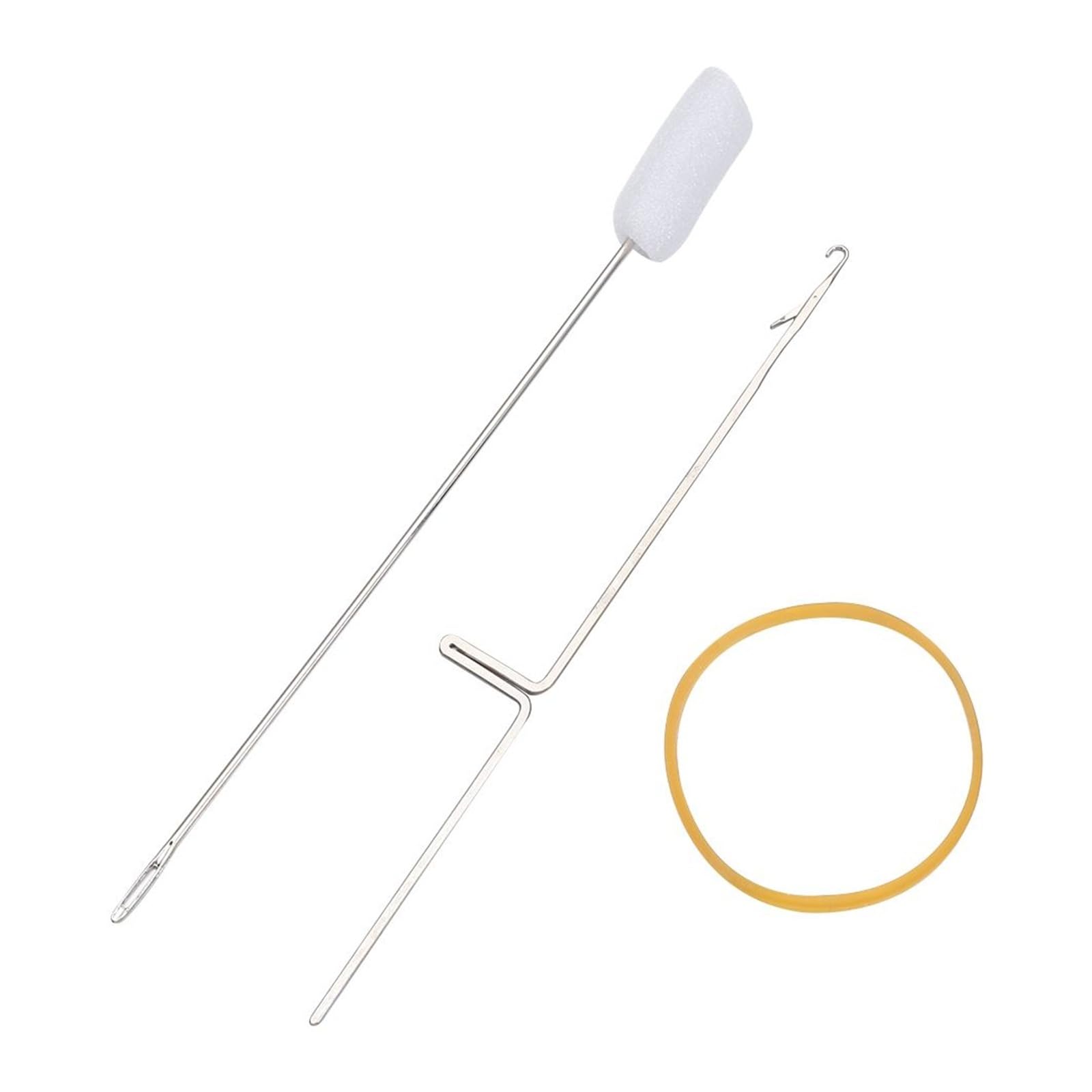 Yvxotrxnk Metal Darning Loom, przenośne ręczne narzędzie do tkania ubrań, zestaw "zrób to sam" z haczykami do skarpet i dżinsów, piękne narzędzie do szycia (28 haczyków)