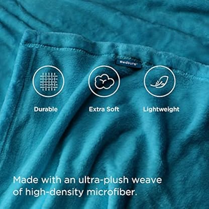 BEDSURE Kuscheldecke Flauschig Decke Fleecedecke - Wohndecke Warm Winter Weich, Sofadecke XXL, Decke Couch Blanket, Wohn- & Kuscheldecken Große 220x240cm, Sofa überwurfdecke Türkis – Bild 4