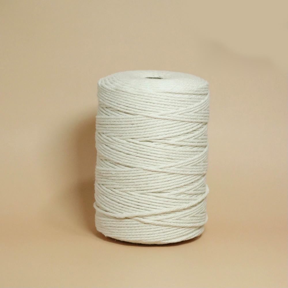 Cordon en macramé Fait Main, décoration bohème, 1/2/3/4/5/6 mm, Corde en Coton Beige torsadée, Fourniture de décoration de Mariage pour la Maison