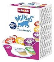 animonda Milkies Katzensnack mit Milch - Cups Variety Mixpack (20 Cups à 15 g), leicht verdauliche Katzenmilch für Erwachsene Katzen, Milch-Snack ohne Soja und Zucker