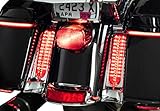 Ciro Filler Panel Lights for '14-newer Ultra and Road King with all RED LEDs in CHROME