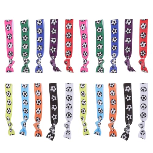 LALAFINA 30 Unidades Pulsera Conmemorativa de Fútbol para Jóvenes, de Poliéster, Ajuste Cómodo sin Arrugas, Adecuado para Eventos Deportivos y Partidos de Fútbol Varios Estilos
