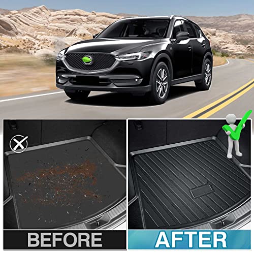 Mixsuper Cargo Liner Compatible With 2017-2023 Mazda Cx-5 Cx5 Trunk Liner All Weather Rear Cargo Mat Black #TOP2