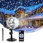 Christmas Projector Light,Snowfall LED Lights Christmas Decoration Projector Lights Outdoor Waterproof Remote Control Night Light Spotlight for New Year,Holiday Halloween Xmas Party, Wedding