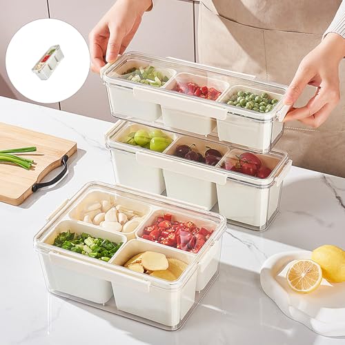 Caja para especias transparente con compartimentos contra el desorden 3