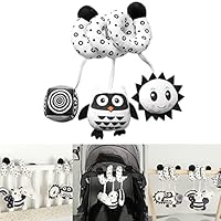Car Seat Toys,Baby Activity Hanging Toys,Baby Pram Crib Spiral Plush Toys,Baby Rattles Spiral Stroller Car Seat Toy,Newborn Plush Sensory Toys for Strollers, Baby Bed(Owl)