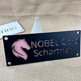 Letrero Personalizado Con Nombre De Establo Caballos, Placa Acrílica Recortada, Puerta Personalizada For , Regalo For Amantes Los , For Casa En Blanco Y Negro