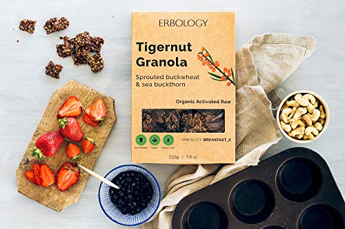 image for Erbology Organic Gluten-free Granola (3 x 7.8 oz Pack) with Tigernut, 
