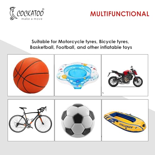 Image of Cockatoo Bicycle Foot Balloon Pump Machine for Bikes and Cycle, Balloon High Pressure Cycle Air Pump for Bicycle, Pump for Cycle Tyre