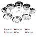 SPYMINNPOO 8Pcs Camping Cookware Set, Portable Stainless Steel Cookware with Foldable Handles for Outdoor Camping Picnic