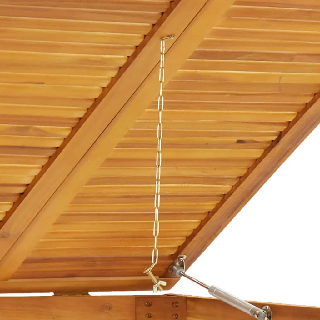 vidaXL Mülltonnenbox, Mülltonnenverkleidung für 3 Tonnen, Mülltonnenschrank mit Verriegelungen, Mülltonnenschutz Müllhaus Müllbox, Massivholz Akazie