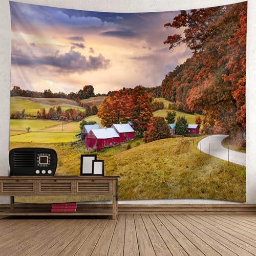 Tapisserie paysage de campagne 130x150cm pour decoration murale de chambre