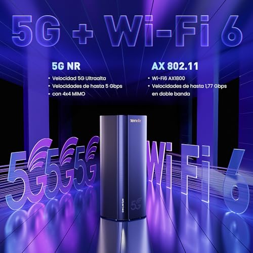 Módem 5G portátil con WiFi 6 AX1800 y seguridad WPA3 para máxima velocidad de red 4