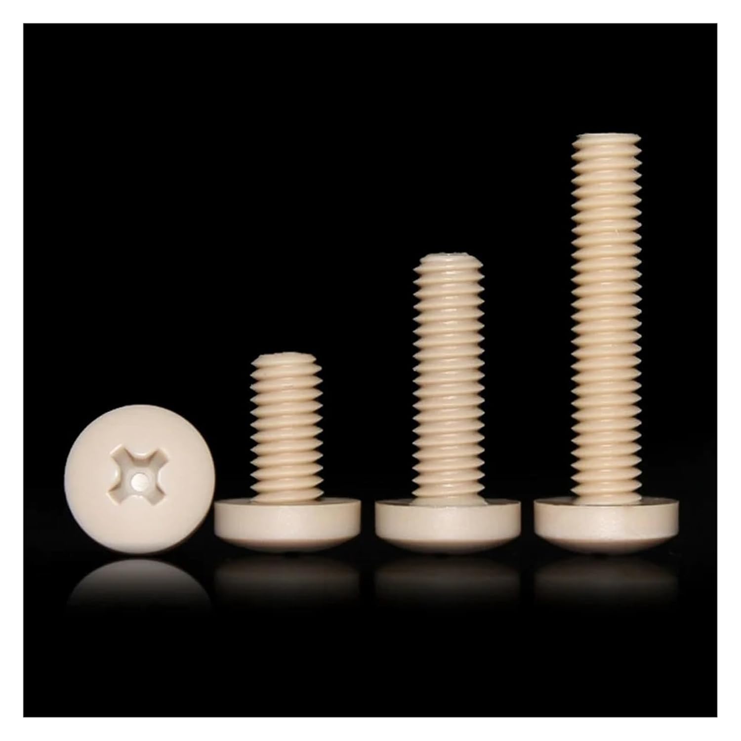 M1.2 M1.4 M1.6 M2 M2.5 M2.6 M3 M4 PEEK材質クロスパン丸頭ボルト耐腐食高強度ネジ 4mm-50m