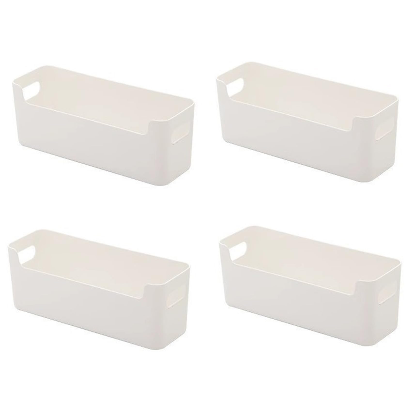Panier de porte d'armoire blanc en lot de 4 pour rangement de cuisine