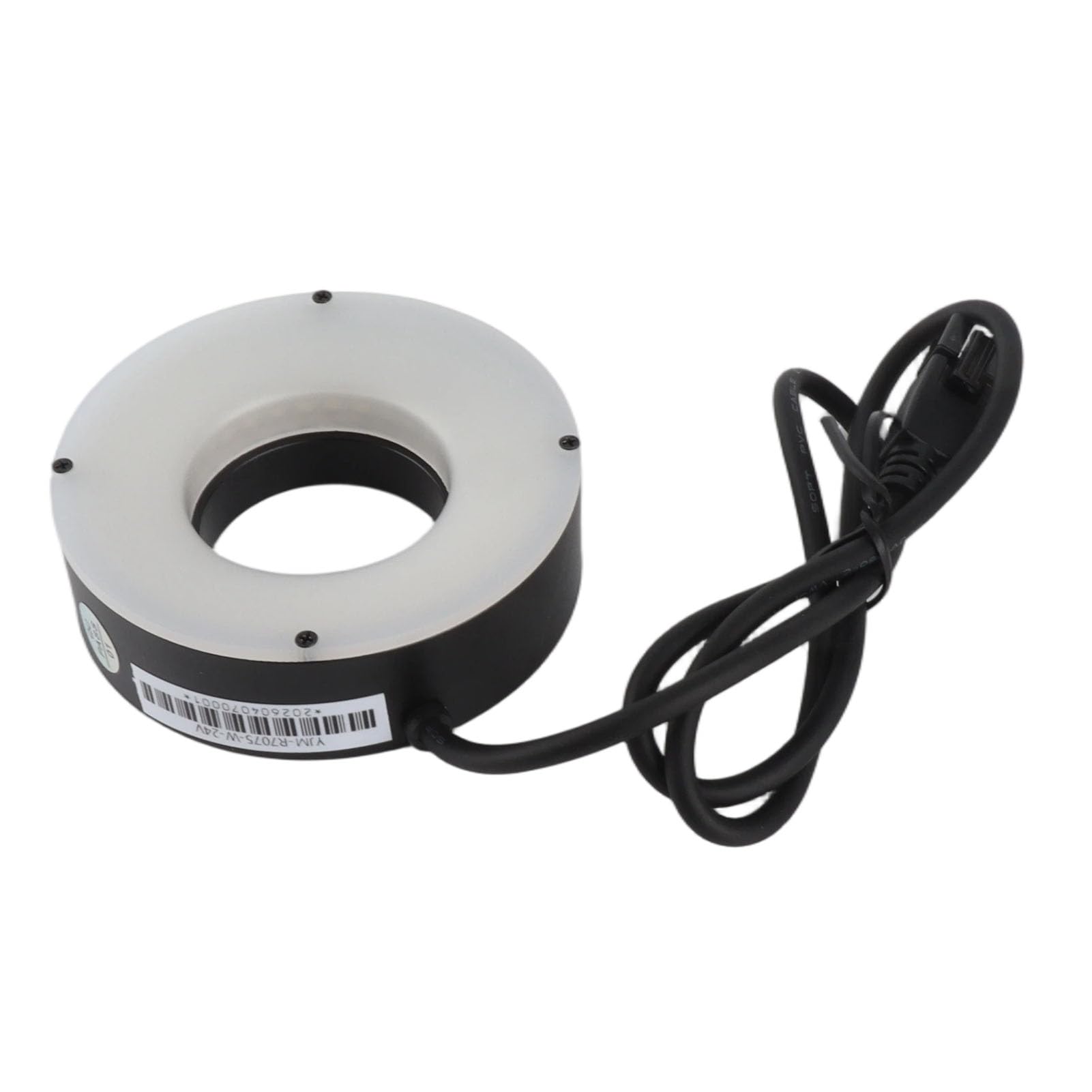 Akozon Luz LED para Microscopio, 24V, Alto Brillo, para Cámara de Microscopio Estéreo Binocular, Iluminación Uniforme, Aleación de Aluminio