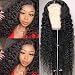 Brazilian Deep Wave Human Hair Bundles With Closure Human Hair Bundles With 4x4 Lace Closure Free Part,100% 9A Unprocessed Curly Human Hair Extensions Can Be Dyed and Bleached(16" 18" 20"+14"closure)