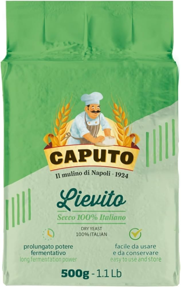 Italian Gourmet ItaliItalian Italian Gourmet lievito secco Trockenhefe 6 x | Alta forza fermentativa, 100% italiana, für hausgemachte Backwaren, stabile, Gesamtnettogewicht 3 kg + Kostenlos Polpa 400g